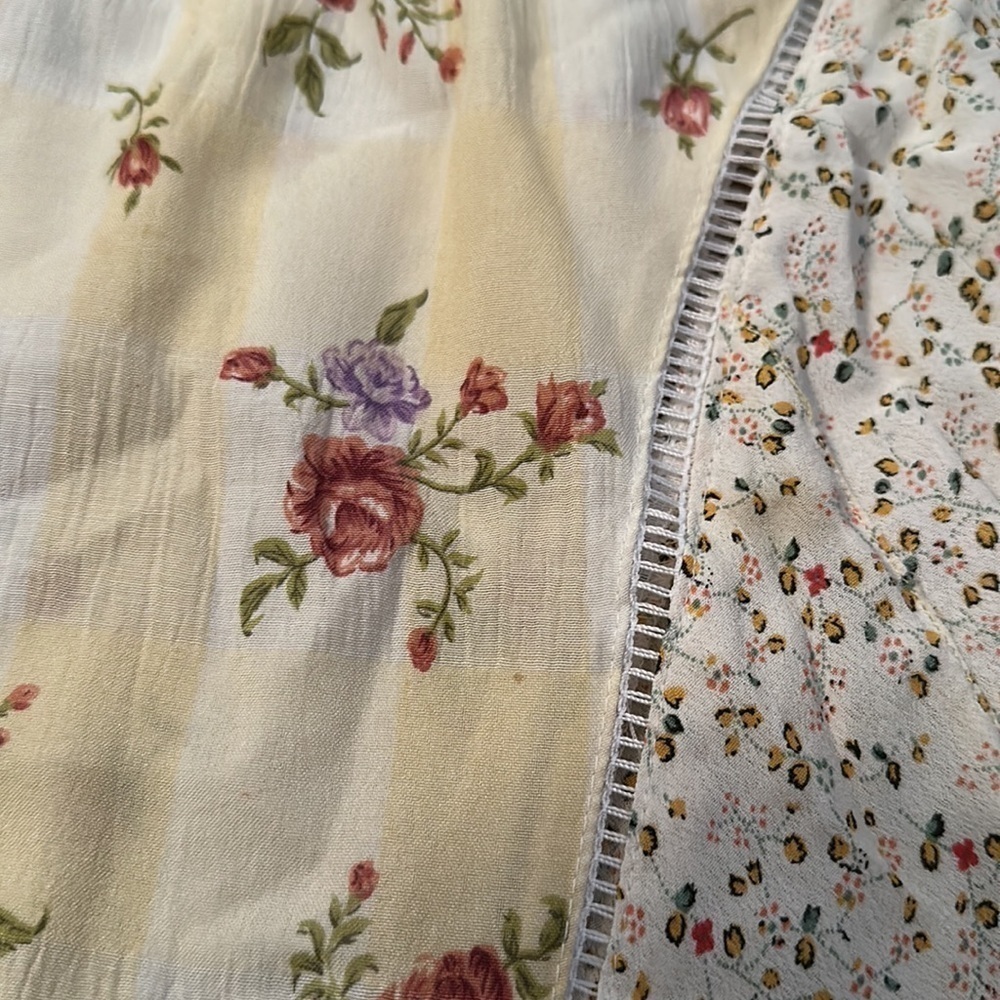 LF Furst Of A Kind Floral Skirt Vintage Patchwork Design - Picture 4 of 4